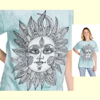 【摩達客】美國進口ColorWear  太陽神 禪繞畫療癒藝術 環保短袖T恤