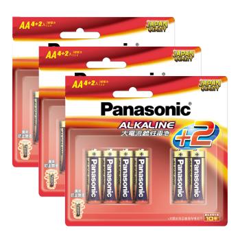 【國際牌Panasonic】鹼性電池3號AA電池18入 吊卡裝(LR6TTS/1.5V大電流電池/公司貨)