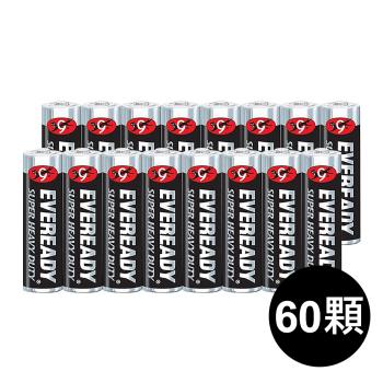 【永備EVEREADY】黑金鋼 碳鋅電池3號(AA)60入裝(錳乾電池 黑錳電池 乾電池)