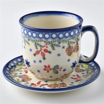 【波蘭陶】初春遊樂園系列 咖啡杯盤組 250ml 波蘭手工製