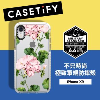 Casetify iPhone XR 耐衝擊保護殼-天竺葵