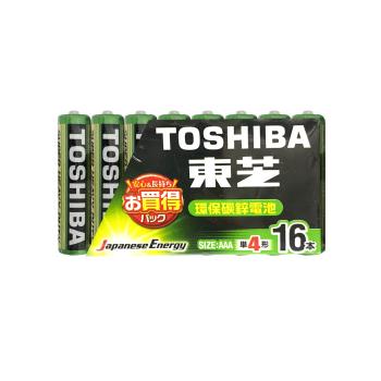 【東芝Toshiba】碳鋅電池 4號 AAA電池16入裝(環保電池/乾電池/公司貨)