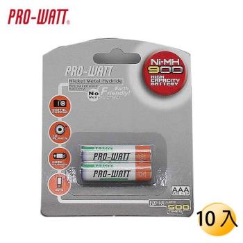 PRO-WATT 華志鎳氫充電池PW-AAA900（2入）4號10入