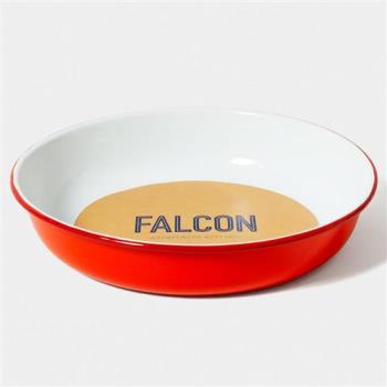 Falcon 獵鷹琺瑯 琺瑯圓形深盤 26cm 紅白