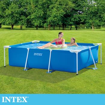 INTEX 簡易裝長方型框架游泳池/戲沙池220x150x60cm_1662L(28270)