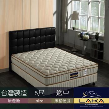 【LAKA】三線高蓬度涼感紗蜂巢式獨立筒床墊(Good night系列)雙人5尺