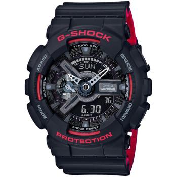 CASIO G-SHOCK 絕對強悍紅黑雙顯計時錶/GA-110HR-1A