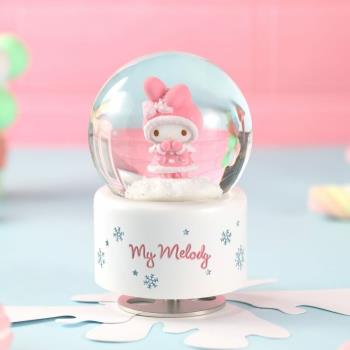  JARLL讚爾藝術~My Melody 冬日溫情 水晶球音樂盒 生日禮物 新居禮物 閨蜜禮物 