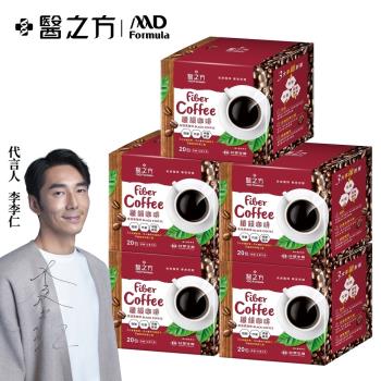 【台塑生醫】纖韻咖啡食品-炭焙黑咖啡(20包)*5盒