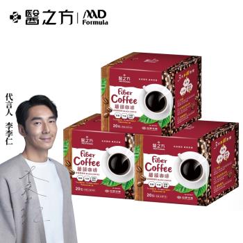 【台塑生醫】纖韻咖啡食品-炭焙黑咖啡(20包)*3盒