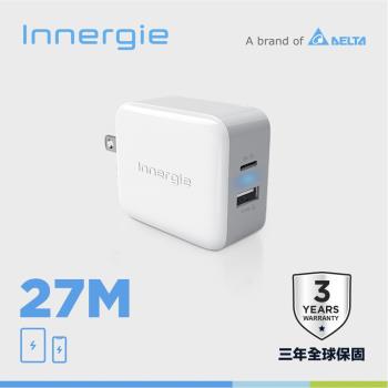 台達Innergie 27M 27瓦 雙孔 USB-C/USB 極速充電器