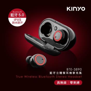 KINYO藍牙立體聲耳機麥克風BTE-3890