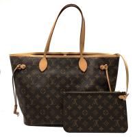 【Louis Vuitton】展示品 Monogram Neverfull MM 肩背購物包(M41177-櫻桃紅)