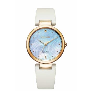 【CITIZEN星辰 】L 白蝶貝面板限定店鋪販售皮錶-月光白31.0mm(EM0853-22D)