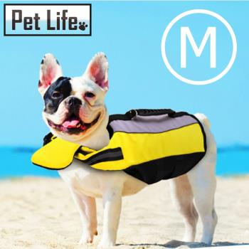 【Pet Life】 寵物反光頸托游泳浮力衣(中型犬M)-寵物救生衣
