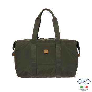 義大利 BRICS 防潑水 X-Bag 可穿桿 摺疊旅行袋 橄欖綠