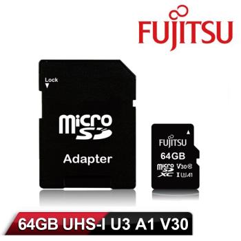 Fujitsu MicroSDXC UHS-I U3 A1 V30 64GB記憶卡