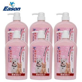 YC 寵物洗毛精1000ml 6瓶 (香茅油配方-全齡犬、全齡貓適用)