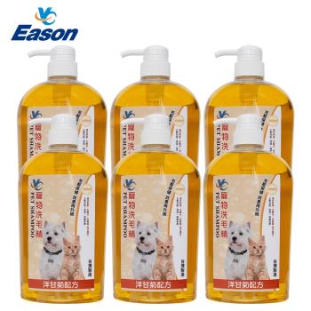 YC 寵物洗毛精1000ml 6瓶 (洋甘菊配方-全齡犬、全齡貓適用)