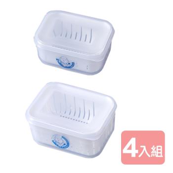 真心良品 沃爾濾水保鮮盒(1.5L+2.5L)-4入組