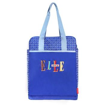 【ELLE Petite】輕量 字母系列 補習袋/ 手提袋/ 購物袋_藍色
