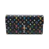 【Louis Vuitton】展示品 村上隆黑彩釦式長夾(M60668-黑)