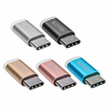 KINYO MicroUSB轉Type-C頭 USB-MC2