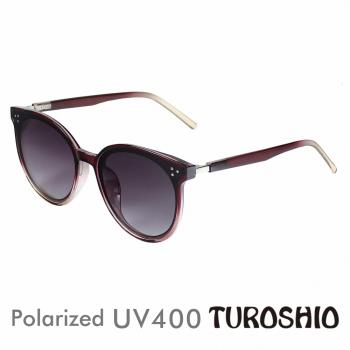 Turoshio 偏光太陽眼鏡 韓版時尚圓框 朱雀紅 19001 C3 贈鏡盒、拭鏡袋、多功能螺絲起子、偏光測試片