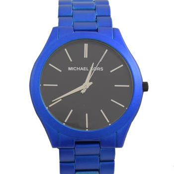 MICHAEL KORS MK8760 Slim Runway 不鏽鋼大框腕錶.藍