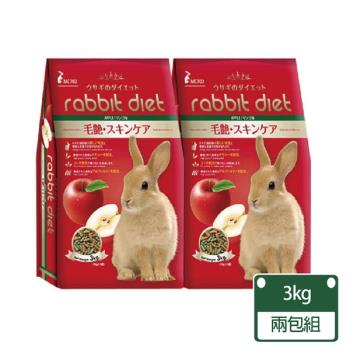 MC兔飼料-愛兔窈窕美味餐-蘋果口味 3kg/包;兩包組