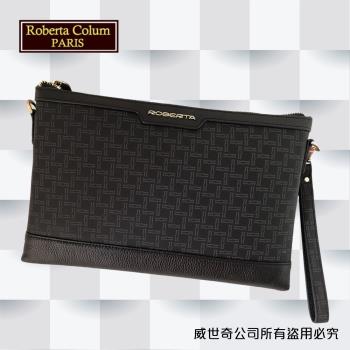 (Roberta Colum)諾貝達百貨專櫃手拿包 側背包 商務包(8912黑色)