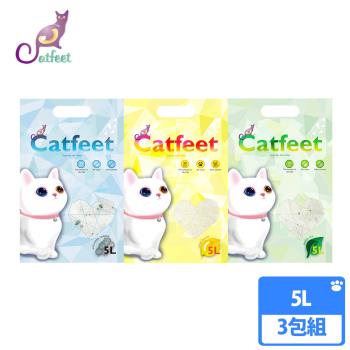 CatFeet 除臭水晶砂 貓砂 5L(3包組)