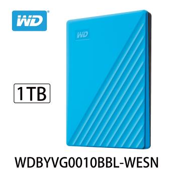 WD威騰 My Passport 1TB 2.5吋行動硬碟(藍色) WDBYVG0010BBL-WESN