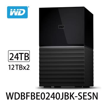 WD威騰 My Book Duo 24TB(12TBx2)USB3.1 3.5吋雙硬碟儲存 WDBFBE0240JBK-SESN