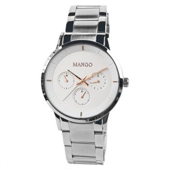 MANGO都會雅痞時尚錶- MA6751M-80 (白色/43mm)