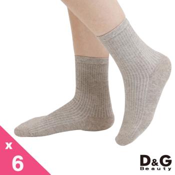 【DG】直條暗紋3/4女襪6雙組(D385女襪-襪子)