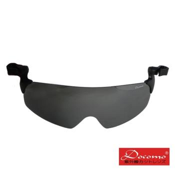 Docomo夾帽式可掀蓋太陽眼鏡　高等級PC反光鏡片　各種帽體專用　舒適防護設計　限量販售