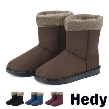【Hedy】兩穿法保暖毛絨雪靴造型短筒雨靴(7色任選)