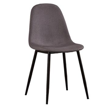 【AT HOME】現代簡約咖啡色布質鐵藝餐椅/休閒椅/工作椅/洽談椅(馬拉桑)
