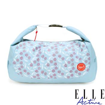 【ELLE Active】法式櫻桃系列-肩背側背兩用包-淺藍色