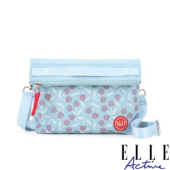 【ELLE Active】法式櫻桃系列-輕薄側背包/斜背包-淺藍色