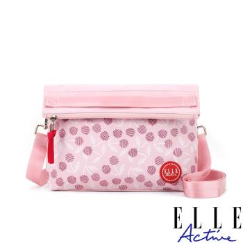 【ELLE Active】法式櫻桃系列-輕薄側背包/斜背包-粉紅色