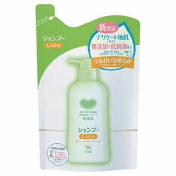 日本 牛乳石鹼 弱酸性無添加洗髮精補充包380ml-滋潤