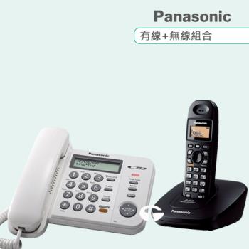 Panasonic 松下國際牌數位子母機電話組合 KX-TS580+KX-TG3611 (經典白+經典黑)