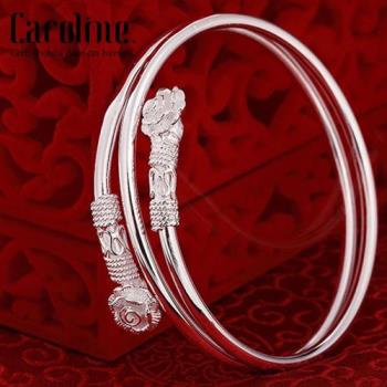 《Caroline》★925鍍銀手環.典雅設計優雅時尚品味流行時尚手環68930