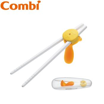 日本Combi 學習筷子組含盒 (綠/橘)