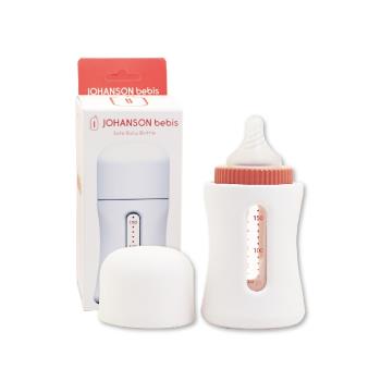 【韓國JOHANSON】溫暖安心玻璃奶瓶160ML(高品質玻璃奶瓶 可替換其他寬口徑奶嘴 保溫 防摔破)