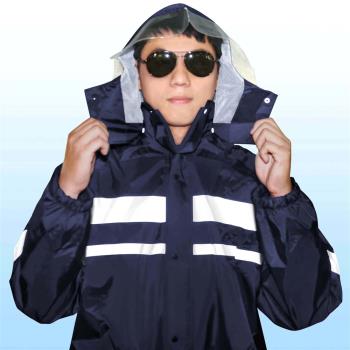 【Sanho】輕量兩節式勤務型雨衣(深藍色)