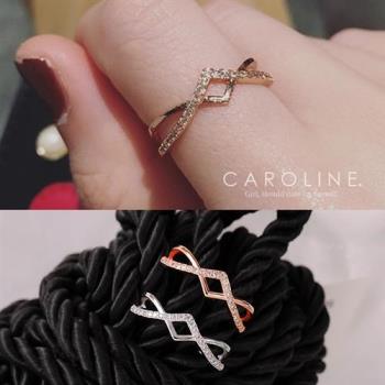 《Caroline》★韓國熱賣造型時尚  水鑽晶透閃亮秀雅戒指71286