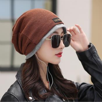 Acorn*橡果-韓系雙層滑雪帽套頭帽情侶帽防風月子帽1911(咖啡)